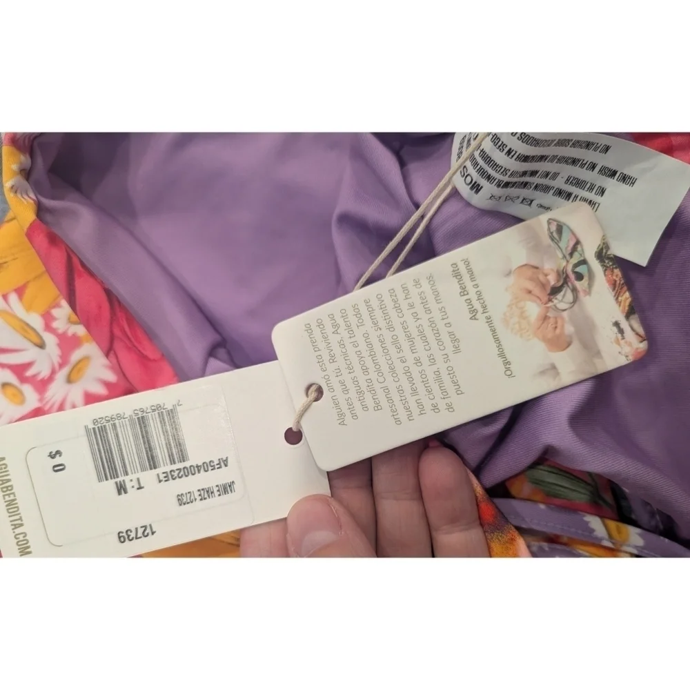 NWT Agua Bendita X Revolve Jamie One Piece In Hazel Fuschia Medium